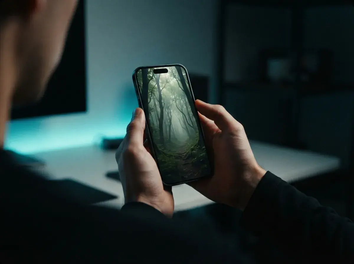 A smartphone displaying analytics and viewer engagement data for short vertical video clips
